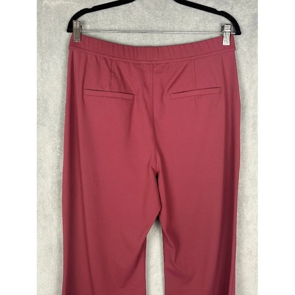 Halara Pants Women Large Burgundy Flex DayStretch High Waisted Pocket Work Flare - Picture 4 of 12